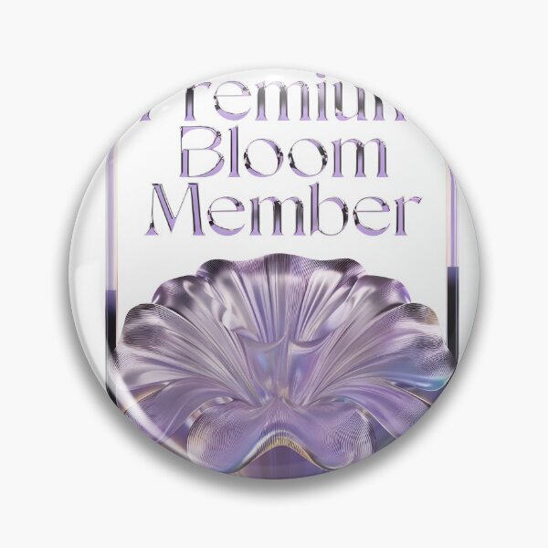 Item preview, Premium Bloom Member badge with modern purple flower design designed and sold by Creative88Art.