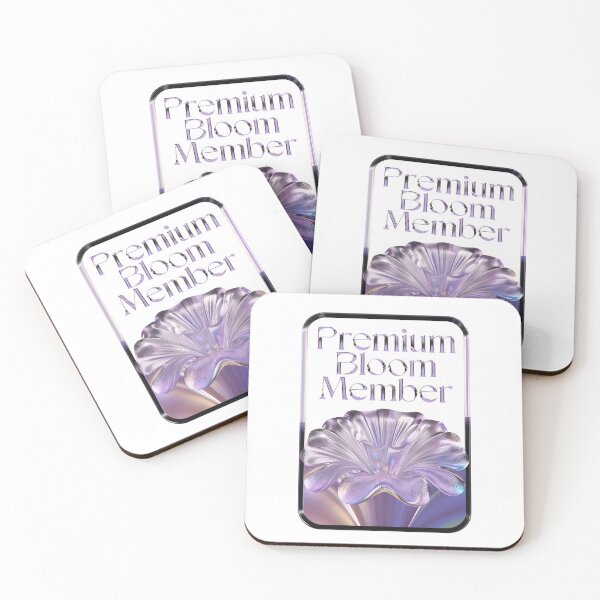 Item preview, Premium Bloom Member badge with modern purple flower design designed and sold by Creative88Art.