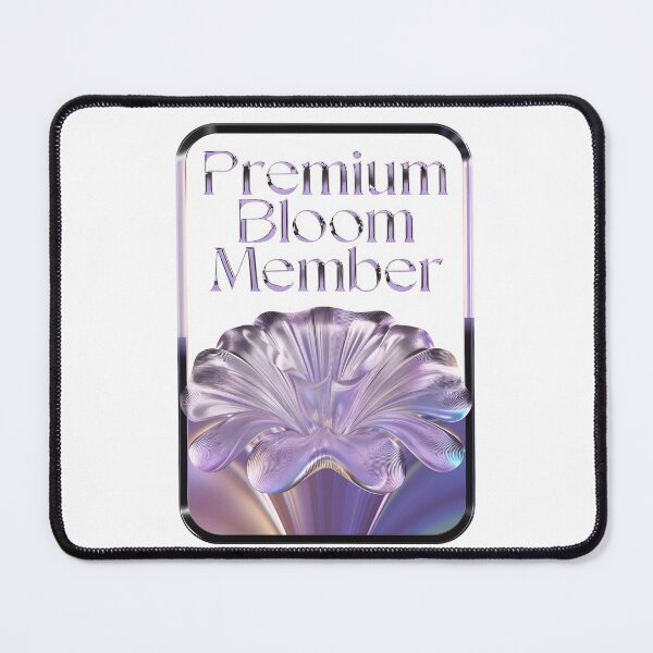 Item preview, Premium Bloom Member badge with modern purple flower design designed and sold by Creative88Art.