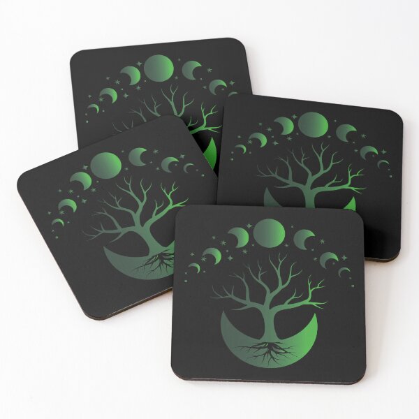 Item preview, Mystic Green Tree of Life Moon Phases – Celestial Boho Spiritual Design designed and sold by seritik.
