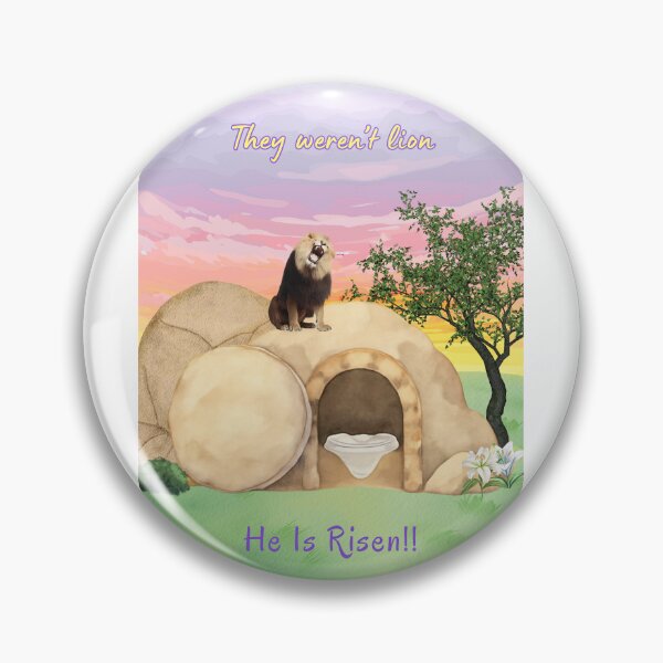 Item preview, Christian Easter "They Weren't Lion He Is Risen!!" designed and sold by MYCatStuff.
