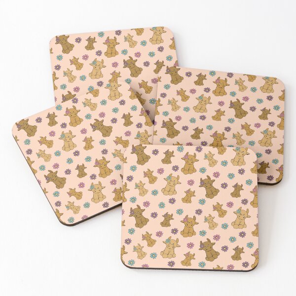 Item preview, Cute highland cow peach seamless pattern designed and sold by SeamlessDsign.