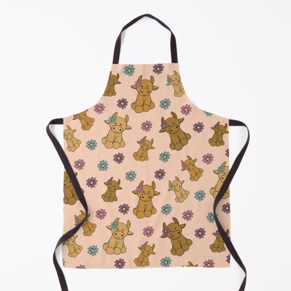 Item preview, Cute highland cow peach seamless pattern designed and sold by SeamlessDsign.