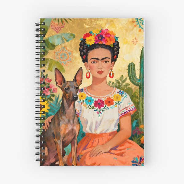 Item preview, Best Dog Mum Ever Cute Folk Art Dog Lover Gift Xolo Frida Kahlo designed and sold by SoniaSarkali.