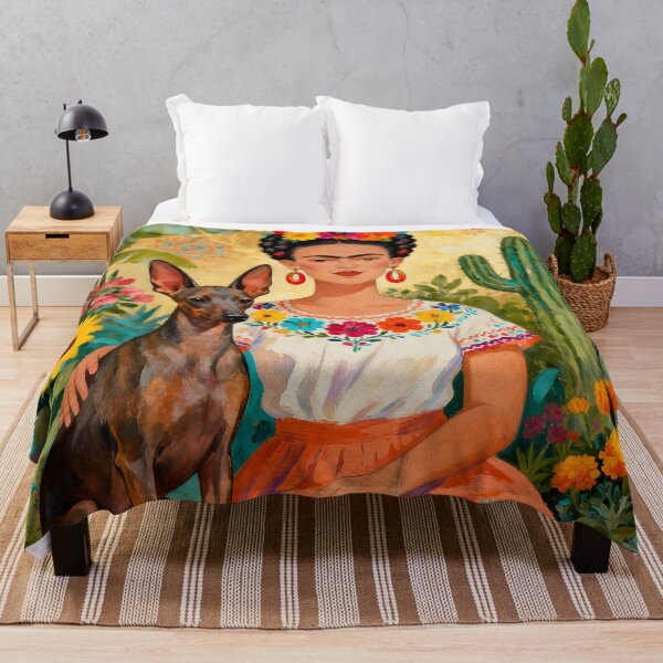 Item preview, Best Dog Mum Ever Cute Folk Art Dog Lover Gift Xolo Frida Kahlo designed and sold by SoniaSarkali.
