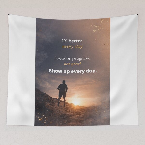 Item preview, 1 Percent Better Every Day Motivation designed and sold by DesignerThreads.