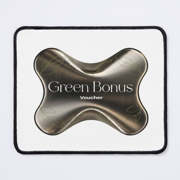 Item preview, Elegant green bonus voucher with modern leaf design designed and sold by Creative88Art.