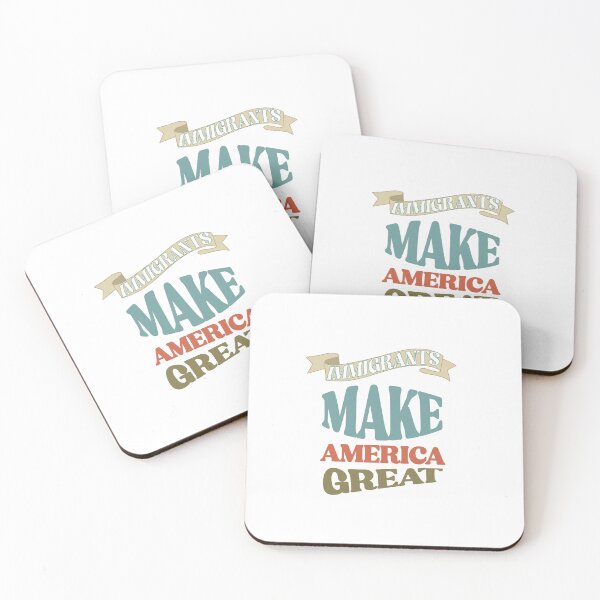 Item preview, Retro Immigrants Make America Great Vintage Text designed and sold by Seamlessly Buffalo.
