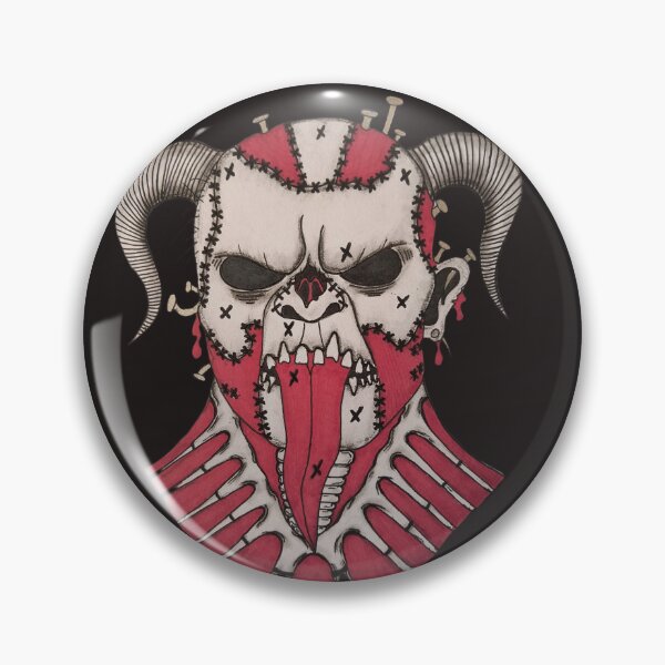 Item preview, Handmade Stitched Demon Ram Skull designed and sold by GodsOfVice.