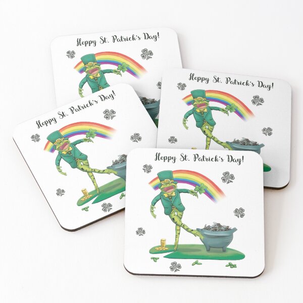Item preview, St. Patrick's Day Leprechaun Frog designed and sold by Paint-Feathers.