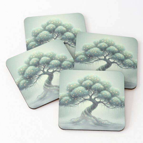Item preview, Nebula Star Moss Tree – Essence Illustration designed and sold by Herzbaumatelier.