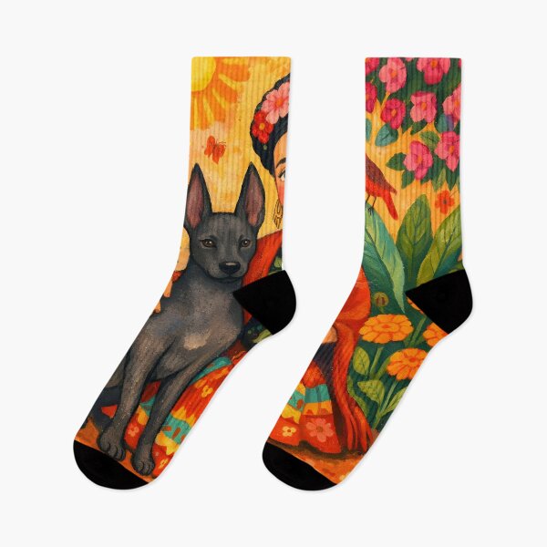 Item preview, Best Dog Mum Ever Cute Folk Art Dog Lover Gift Xolo Frida Kahlo designed and sold by SoniaSarkali.