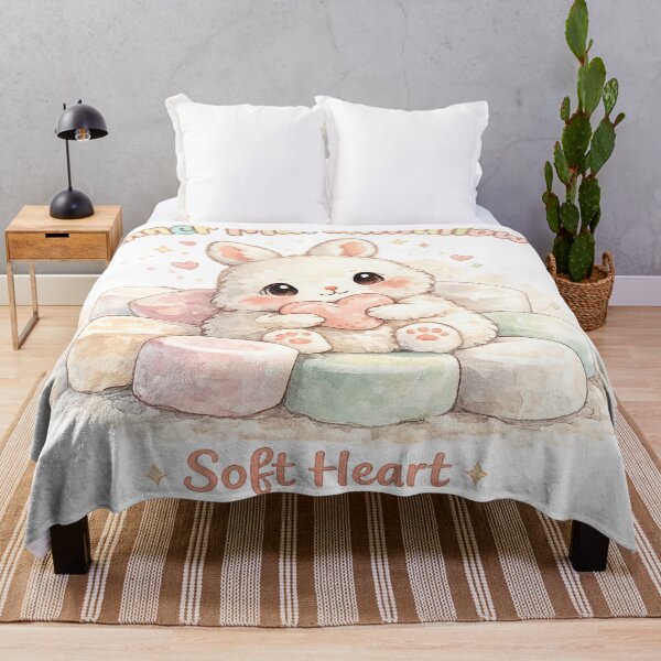 Item preview, Inner Marshmallow Bunny Soft Heart Watercolor Aesthetic Cute Design designed and sold by StickyDelights.