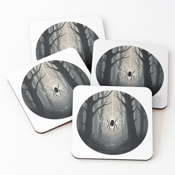 Item preview, Spooky Spider in Dark Forest | Gothic Nature Circle Art designed and sold by DesignsByDessie.