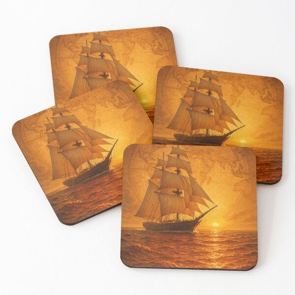 Item preview, Ship with World Map designed and sold by JJESTOICO.