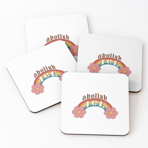 Item preview, Abolish ICE Retro Rainbow Flower Power designed and sold by Seamlessly Buffalo.