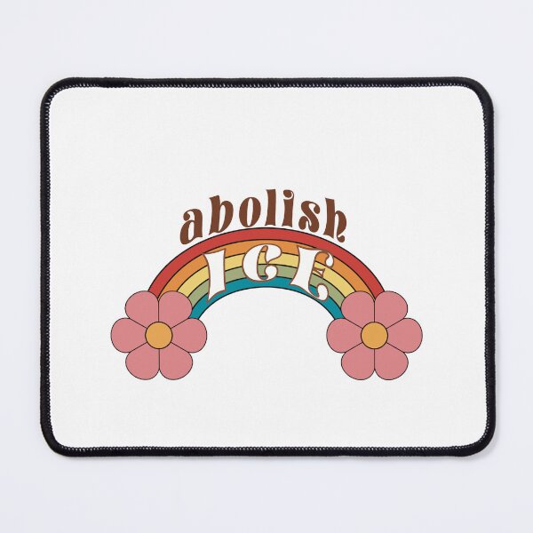 Item preview, Abolish ICE Retro Rainbow Flower Power designed and sold by Seamlessly Buffalo.