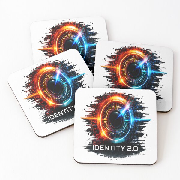 Item preview, Identity 2.0 – Cyber AI Glitch Futuristic Digital Rebirth Design designed and sold by NAJURE.