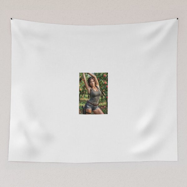 Item preview, Lara Croft in a sunlit peach blossoms grove designed and sold by CathryneDelamort.