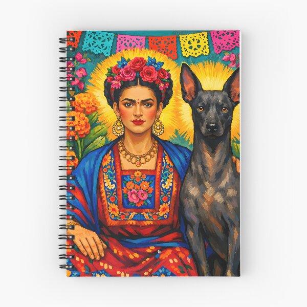 Item preview, Best Dog Mum Ever Cute Folk Art Dog Lover Gift Xolo Frida Kahlo designed and sold by SoniaSarkali.