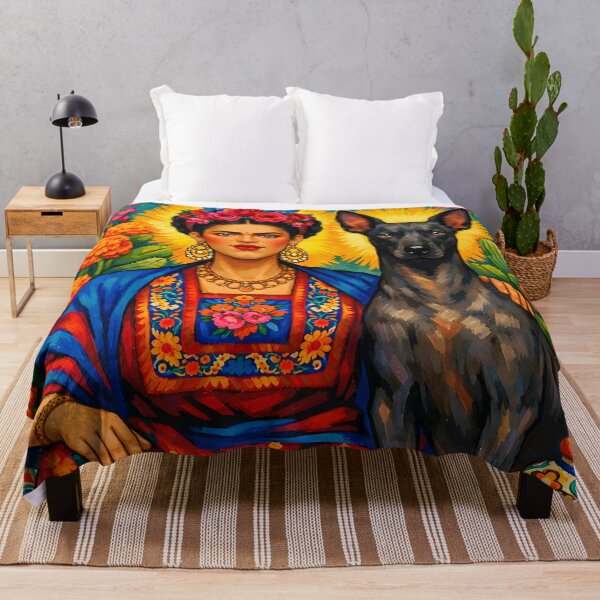 Item preview, Best Dog Mum Ever Cute Folk Art Dog Lover Gift Xolo Frida Kahlo designed and sold by SoniaSarkali.