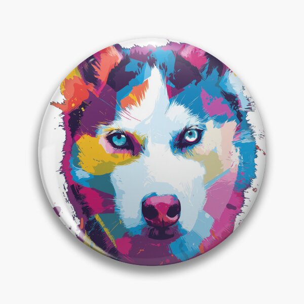 Item preview, Neon Splash Husky designed and sold by JuniperFinch.