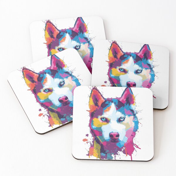 Item preview, Neon Splash Husky designed and sold by JuniperFinch.