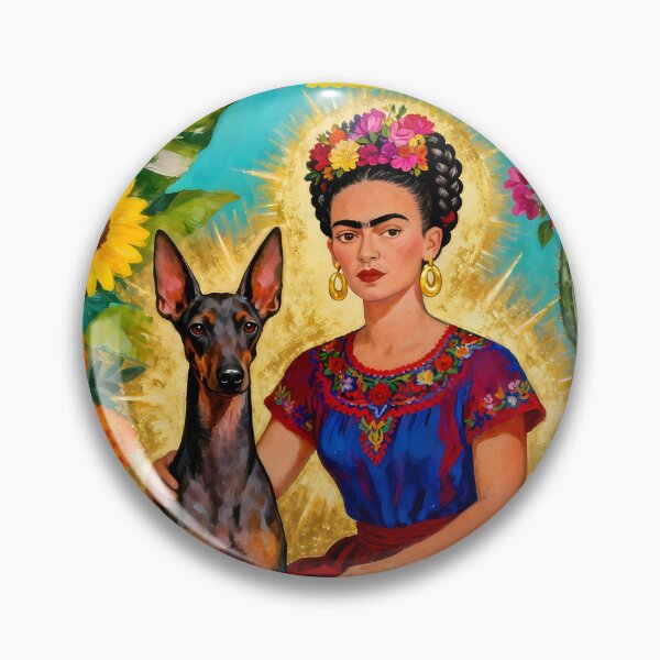Item preview, Best Dog Mum Ever Cute Folk Art Dog Lover Gift Xolo Frida Kahlo designed and sold by SoniaSarkali.