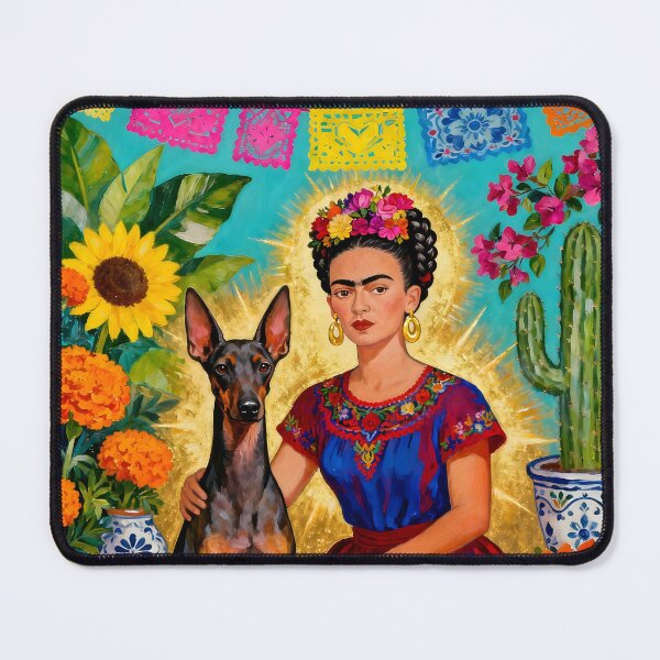Item preview, Best Dog Mum Ever Cute Folk Art Dog Lover Gift Xolo Frida Kahlo designed and sold by SoniaSarkali.