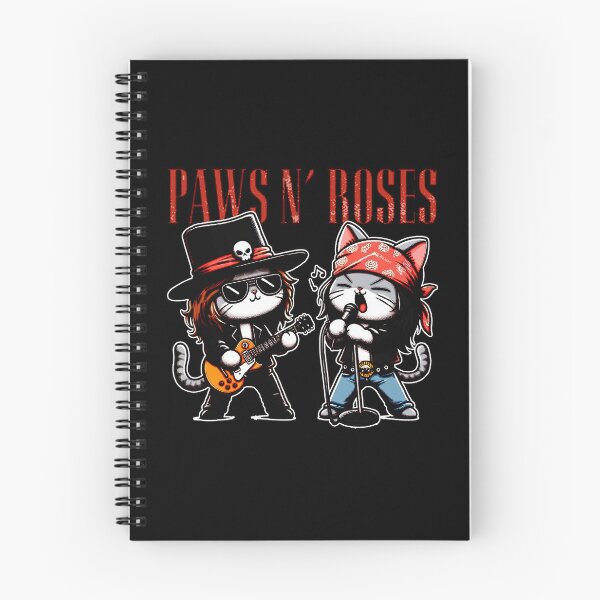 Item preview, Paws N' Roses Funny Cat Heavy Metal Parody designed and sold by oliverkstoks.