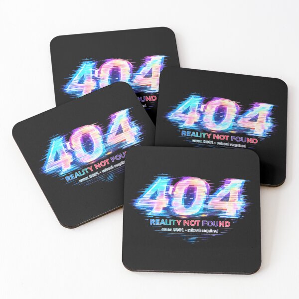 Item preview, 404 Reality Not Found – Glitch Aesthetic Cyber Meme Design  designed and sold by NAJURE.