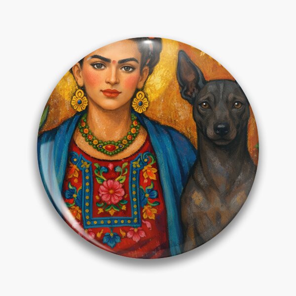 Item preview,  Best Dog Mum Ever Cute Folk Art Dog Lover Gift Xolo Frida Kahlo designed and sold by SoniaSarkali.