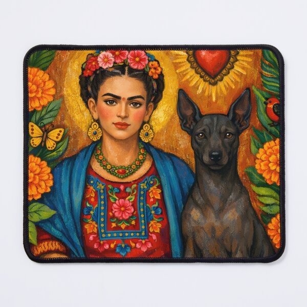 Item preview,  Best Dog Mum Ever Cute Folk Art Dog Lover Gift Xolo Frida Kahlo designed and sold by SoniaSarkali.
