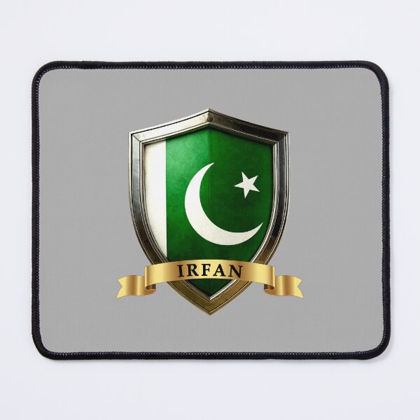 Item preview, Irfan Pakistan Heraldic Name Shield designed and sold by Highlandkings.