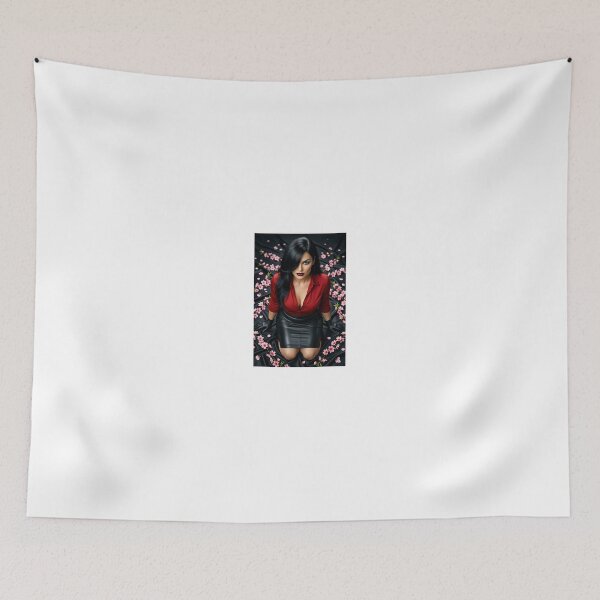Item preview, Cassandra Kaine Red Shirt Leather Peach Blossoms designed and sold by CathryneDelamort.