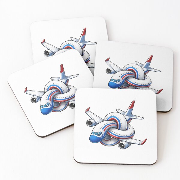 Item preview, A commercial airplane tied into a perfect knot — because sometimes travel really does feel like this. designed and sold by PIXEL POP DESIGNS - Beyond the Norm!.