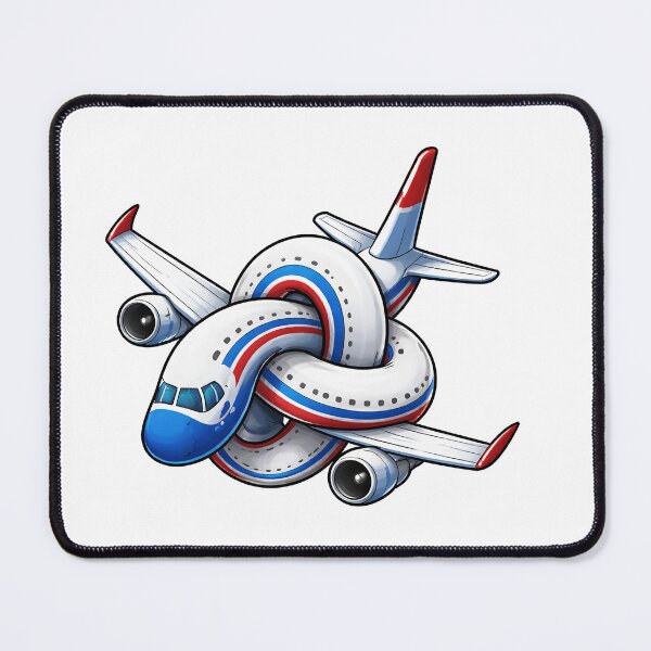Item preview, A commercial airplane tied into a perfect knot — because sometimes travel really does feel like this. designed and sold by PIXEL POP DESIGNS - Beyond the Norm!.