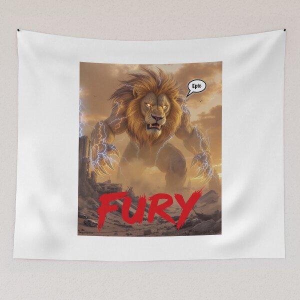 Item preview, The Fury Lion Print designed and sold by Lichentroupe63.
