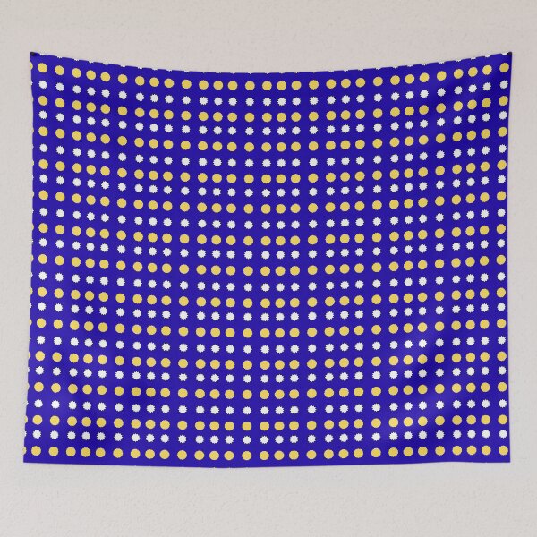 Item preview, White and Yellow Alternating Stars on Dark Blue background pattern designed and sold by fev-rocks.