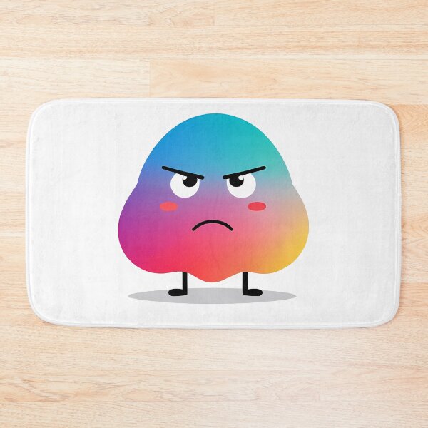 Item preview, Angry Cute Colorful Blob – Funny Cartoon Character designed and sold by DesignsByDessie.