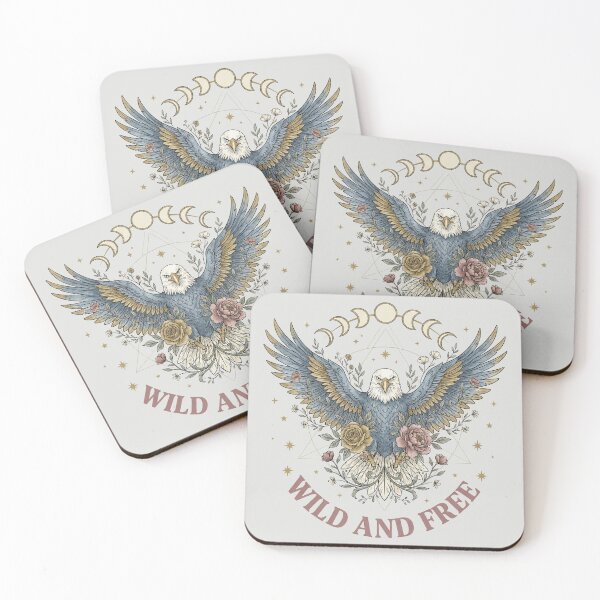 Item preview, Wild and Free - Eagle & Moon Phases designed and sold by DigitalGlade.