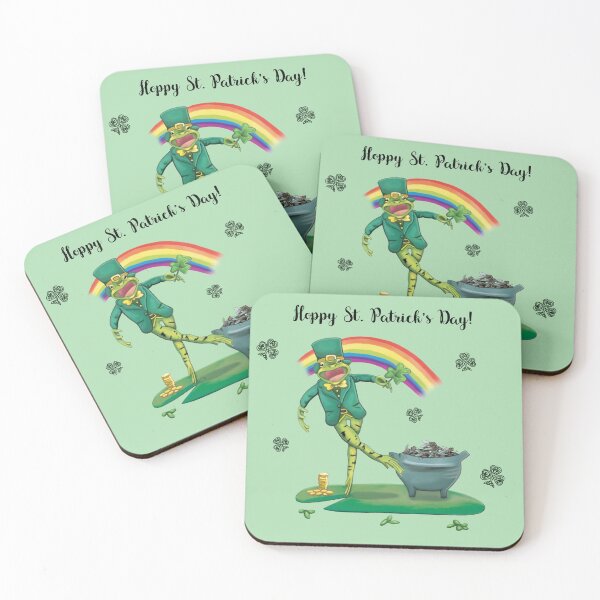 Item preview, St. Patrick's Day Leprechaun Frog designed and sold by Paint-Feathers.