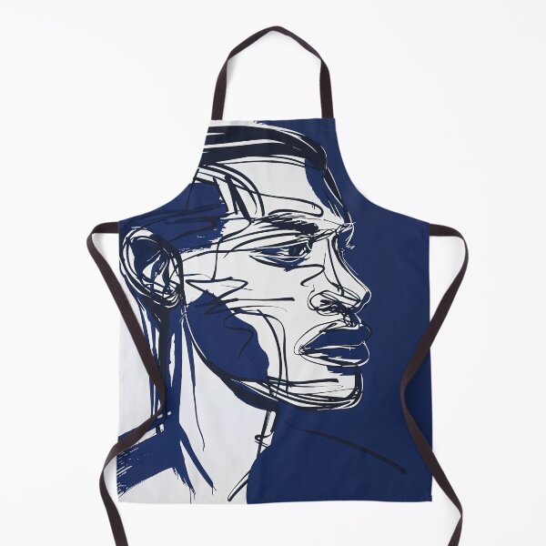 Item preview, Botswanan man, portrait - Blue Abstract Art designed and sold by shadow-bloom.