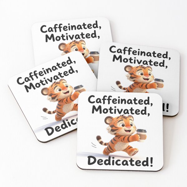 Item preview, Caffeinated Motivated, Dedicated! designed and sold by Uplift & Oddity.