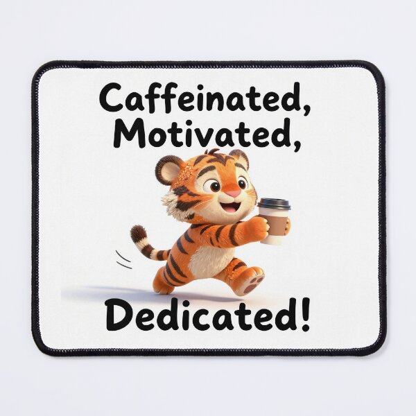 Item preview, Caffeinated Motivated, Dedicated! designed and sold by Uplift & Oddity.