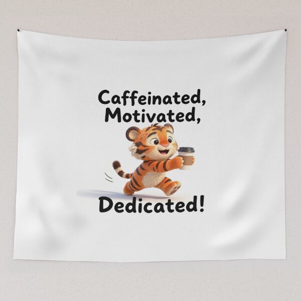 Item preview, Caffeinated Motivated, Dedicated! designed and sold by Uplift & Oddity.