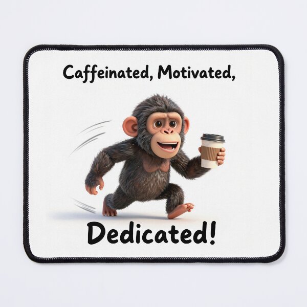 Item preview, Caffeinated Motivated, Dedicated! designed and sold by Uplift & Oddity.