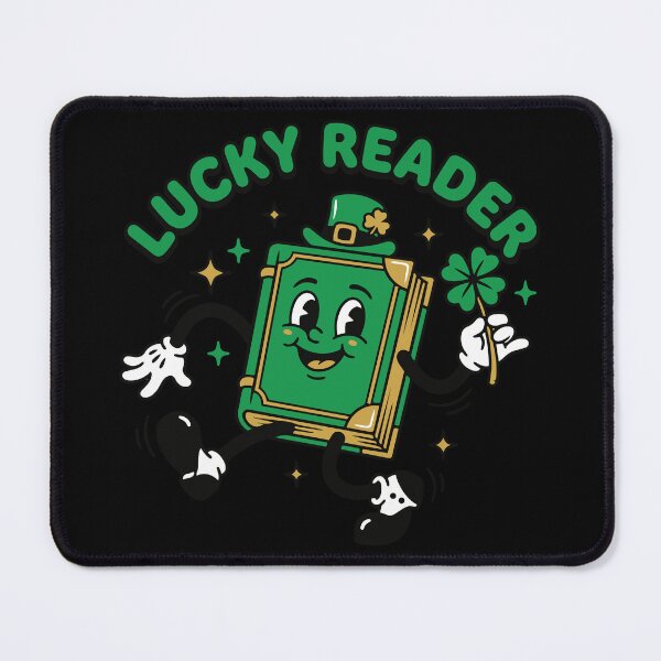Item preview, Lucky Reader St Patricks Day - Retro Rubber Hose Bookish Art designed and sold by Mdozet.