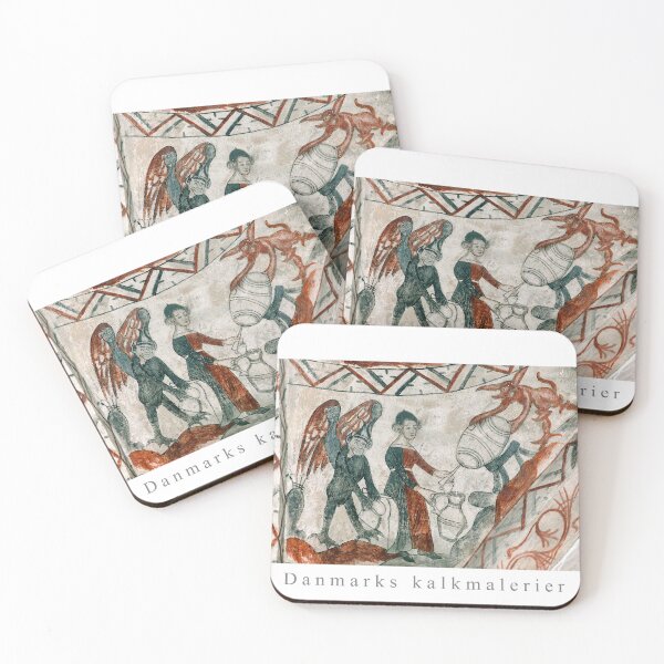 Item preview, Poster with the fresco 'teasing devils' in Tuse Church, Denmark designed and sold by Postertale.