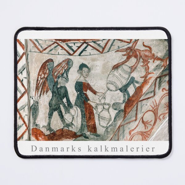 Item preview, Poster with the fresco 'teasing devils' in Tuse Church, Denmark designed and sold by Postertale.